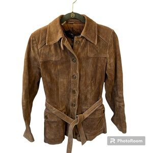 Vintage Brown Suede Jacket